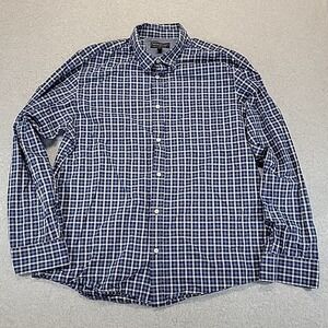 Banana Republic Soft Wash Tailored Slim Fit Plaid Button Down‎ Shirt XL